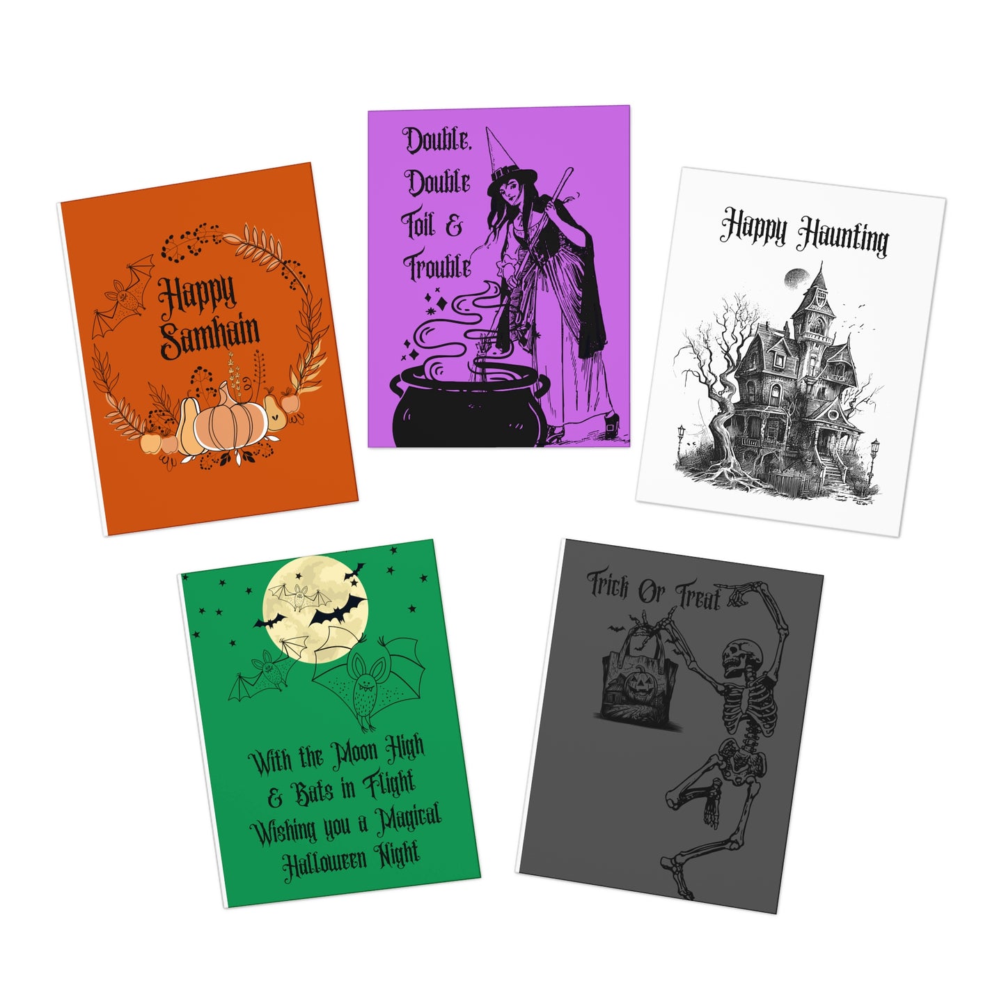 Halloween Greeting Cards (5-Pack)
